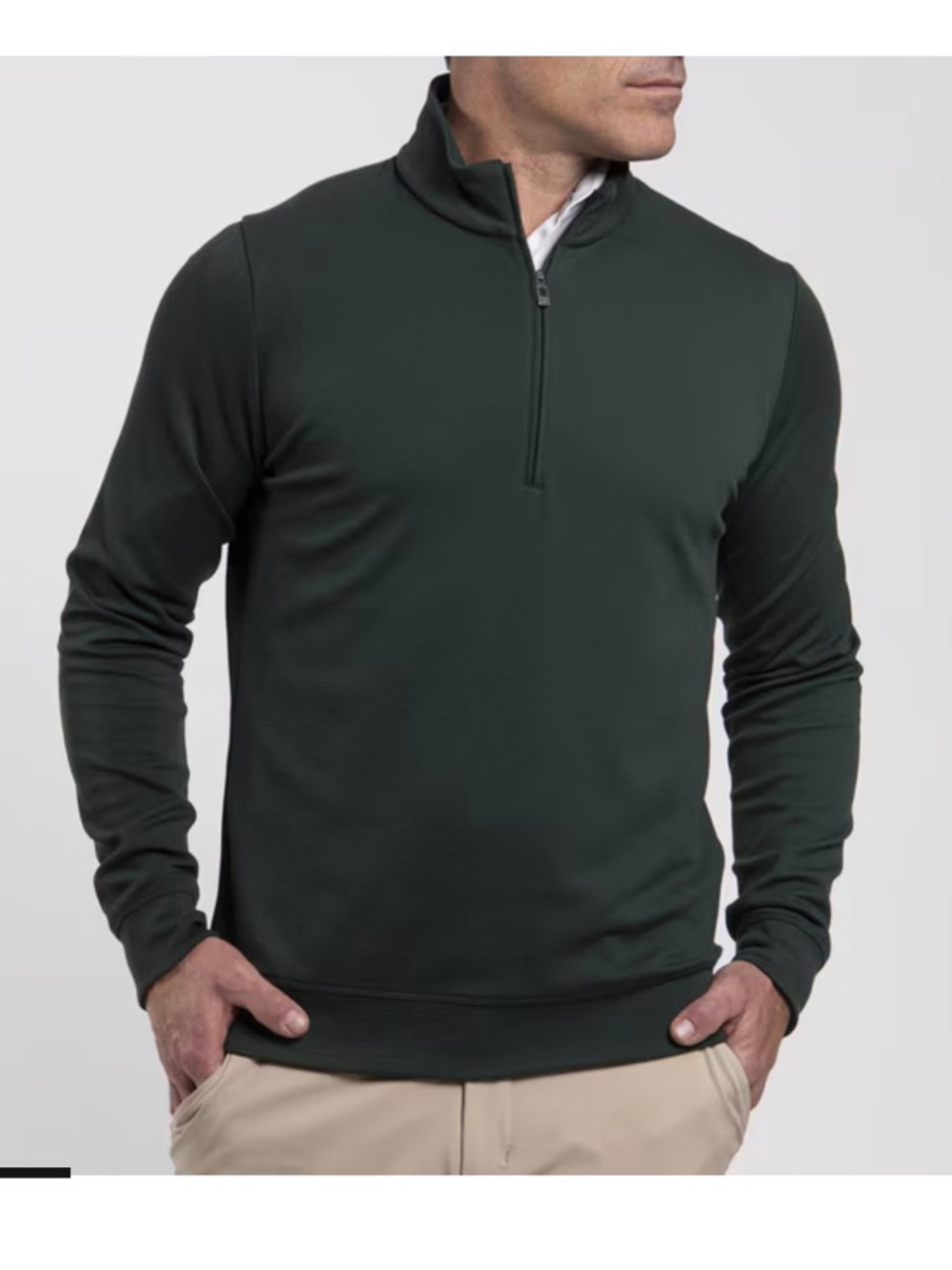 NEW KJUS Men's Essentials Half-Zip Pullover Canopy Green Size 52 Large